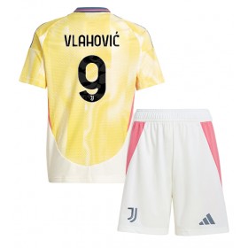 Dětské fotbalový komplet Juventus Dusan Vlahovic #9 Venkovní košile 2024-25 Krátkým Rukávem